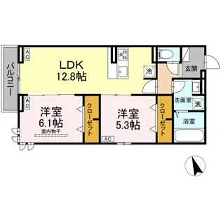 D-PRECIOUS武蔵野【2階】の間取り