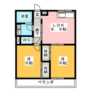 福岡マンション【3階】の間取り