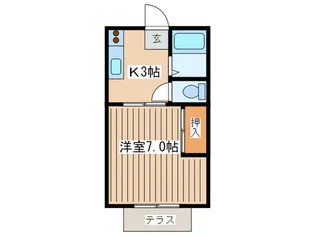 ハイツ萩原【1階】の間取り