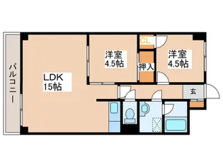 メゾン実のり【5階】の間取り