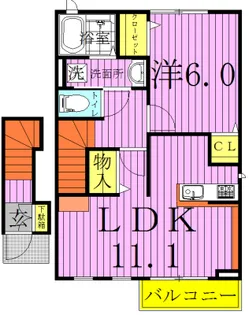 メゾン クレールIV【2階】の間取り