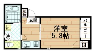 コモダ・カーサ長瀬【1階】の間取り