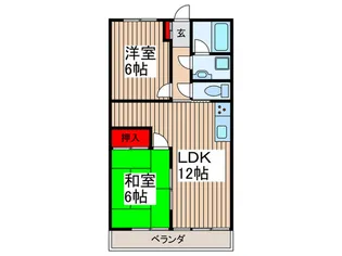 マンションニュー中山【4階】の間取り