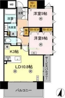 グローリオコンフォート青葉通一番町【13階】の間取り
