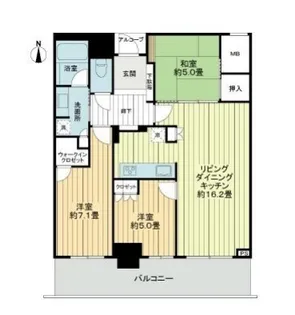 大阪ひびきの街 ザ・サンクタスタワー【13階】の間取り