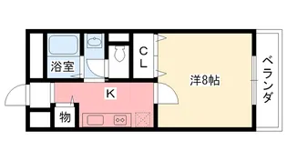 青木町ユーミーフラッツ【1階】の間取り