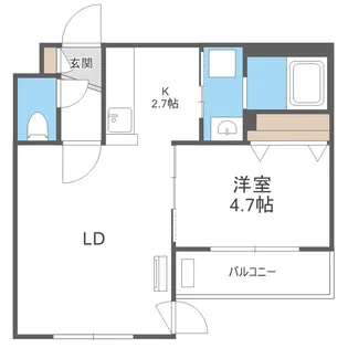 エルクリエイト新道東【3階】の間取り