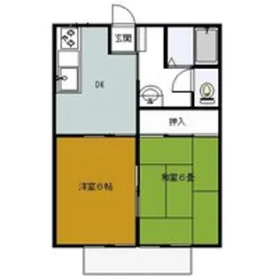 コーポイーストウッド【1階】の間取り