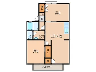 ヴァンベール鳴海 B【2階】の間取り