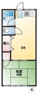 フラット沖山【1階】の間取り