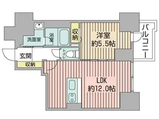 マストライフ南4条【7階】の間取り