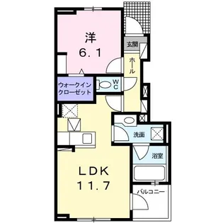 グラドナス【1階】の間取り