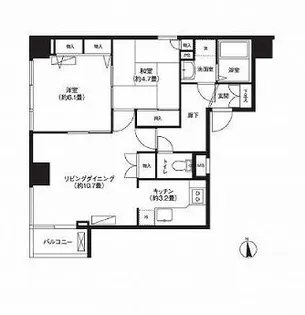ベルフォーレ御徒町【7階】の間取り