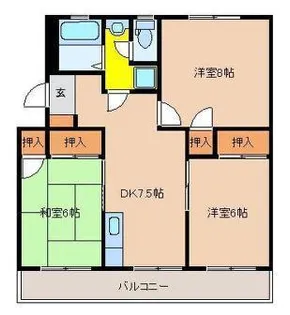 JHCマンション【3階】の間取り