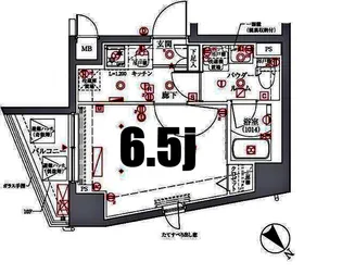 クレイシア横浜NORTH【5階】の間取り
