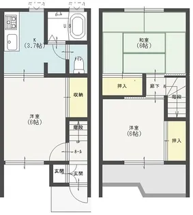 ダイワハイツ梅郷 D棟【1階】の間取り