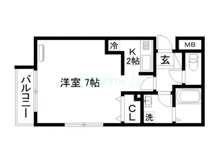 PARK SIDE 秀泉【2階】の間取り