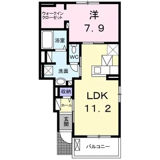 ユニゾン花月【1階】の間取り