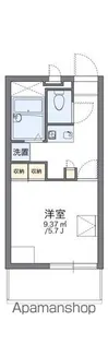 レオパレスプレンティ鳳【1階】の間取り