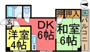 コスモK.O【2階】の間取り