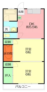シーサイドコーポ【1階】の間取り