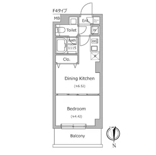 ドゥーエ南千住【4階】の間取り