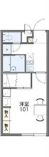 レオパレスコンフォール四日市【1階】の間取り