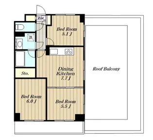 ライオンズマンション鹿沼公園【5階】の間取り