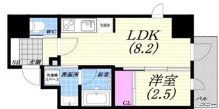 ナットレジデンス都島本通【10階】の間取り