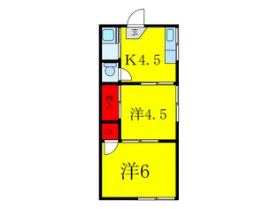 コーポさとう【2階】の間取り