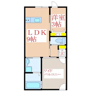 Piastrata B棟【2階】の間取り