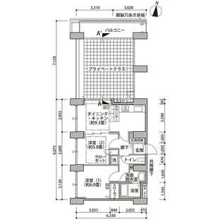 東雲キャナルコートCODAN14号棟【9階】の間取り