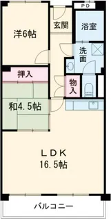 第二寺田マンション【5階】の間取り