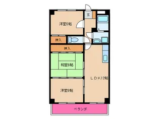 シャトレ和白丘【3階】の間取り