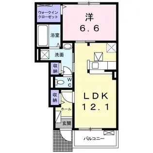 ブルーリバー本庄【1階】の間取り