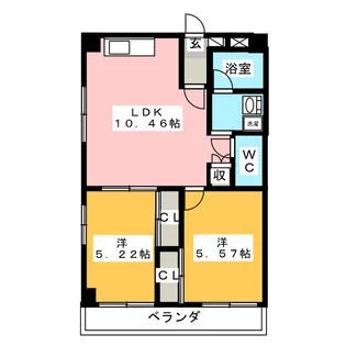 稲田ハイム【2階】の間取り