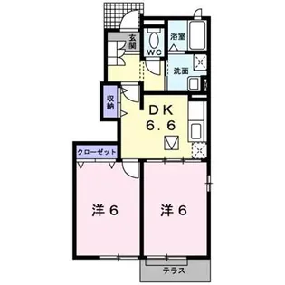 サンリットヴィラ相生AB【1階】の間取り