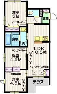 グラン シェル【1階】の間取り