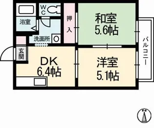 ジュネス・ルミエール D棟【2階】の間取り