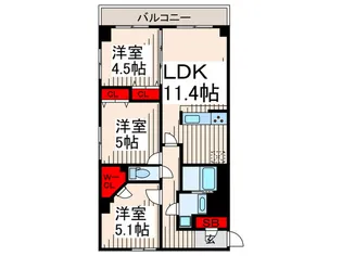 S-RESIDENCE瑞江【7階】の間取り