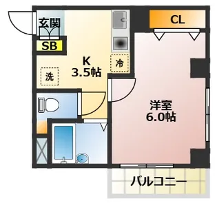 サンゼル田柄II【3階】の間取り