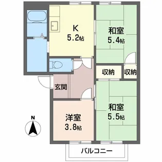 K.クレスト【2階】の間取り