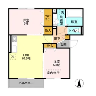 ゼルコバ【2階】の間取り