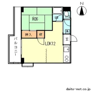 Kフラット【2階】の間取り