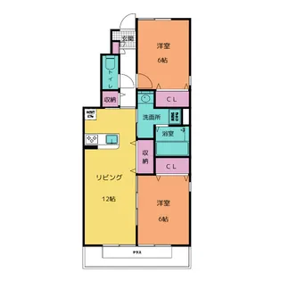 コンフォール片坪【1階】の間取り