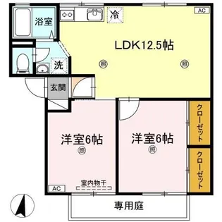 セシル豊浜【1階】の間取り