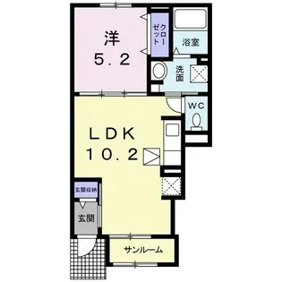 マ・メゾン土器 I【1階】の間取り
