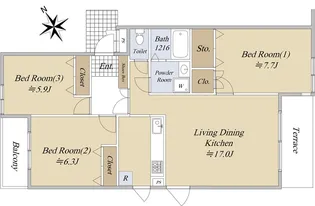 ペリパトス【1階】の間取り