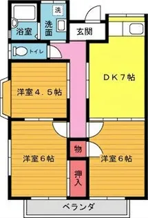 ハイツサンモール【2階】の間取り