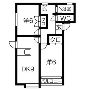 サンパティークB棟【2階】の間取り